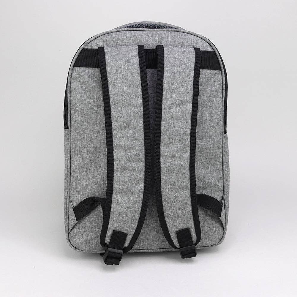 Grey Cooler Backpack with Picnic Set