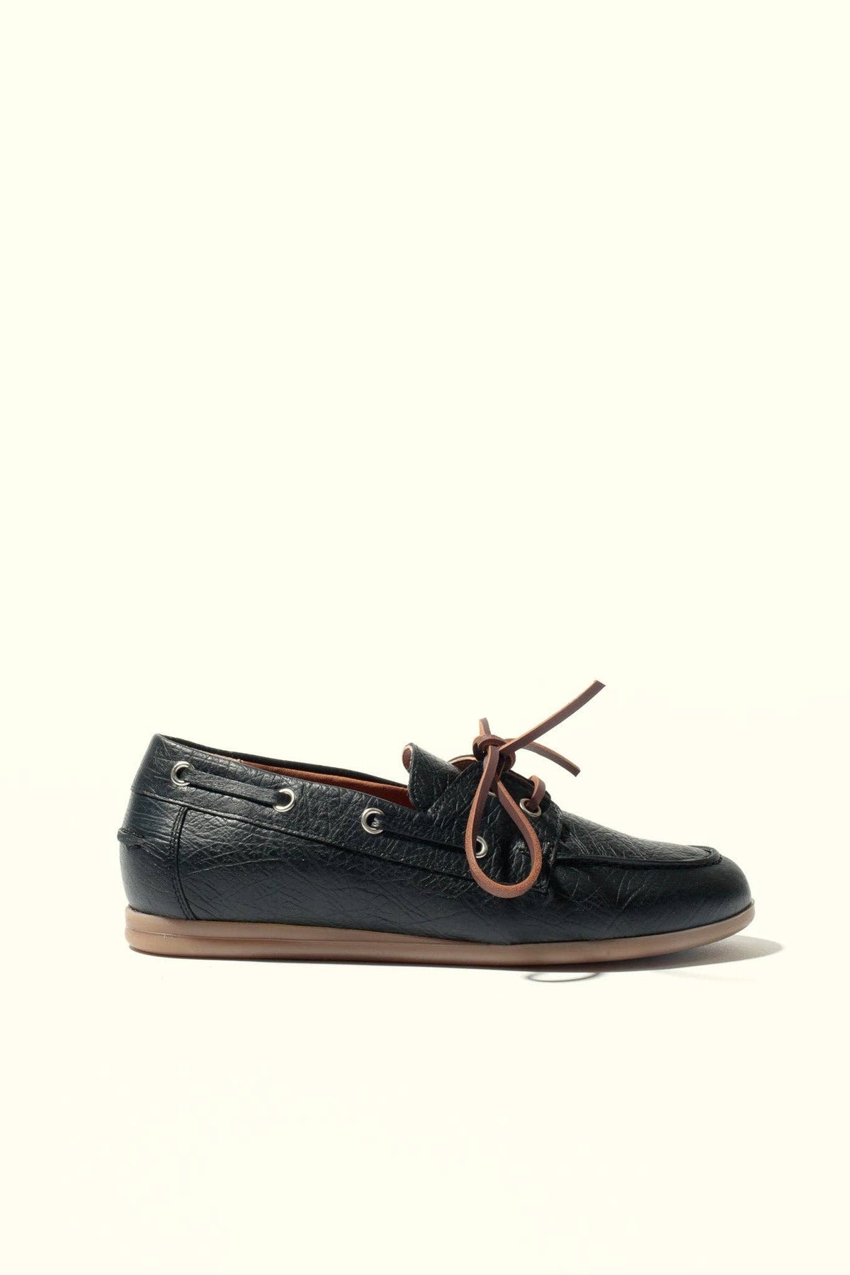 KAI BLACK – Leather Boat Shoes