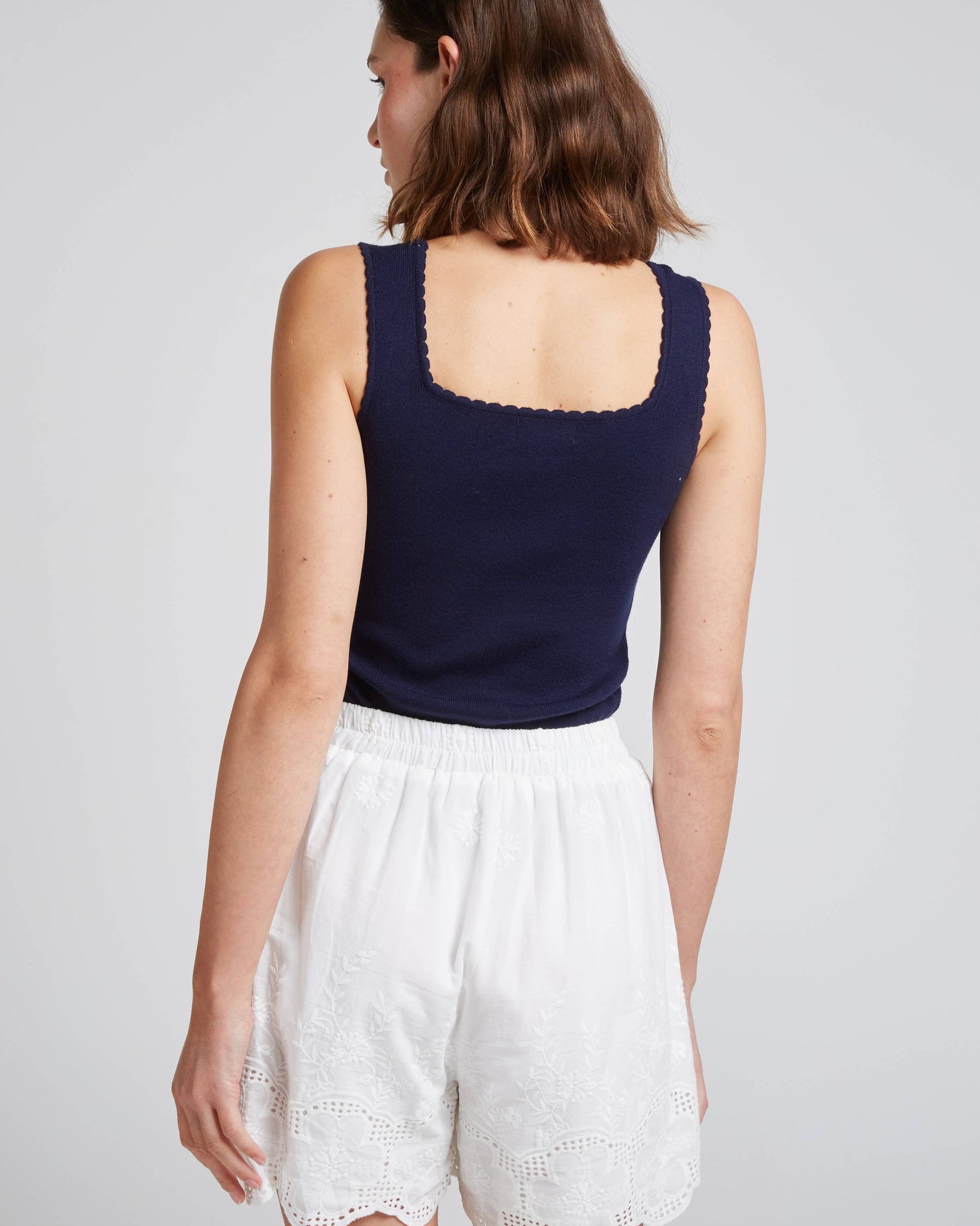 BALEARES Embroidered Cotton Shorts 