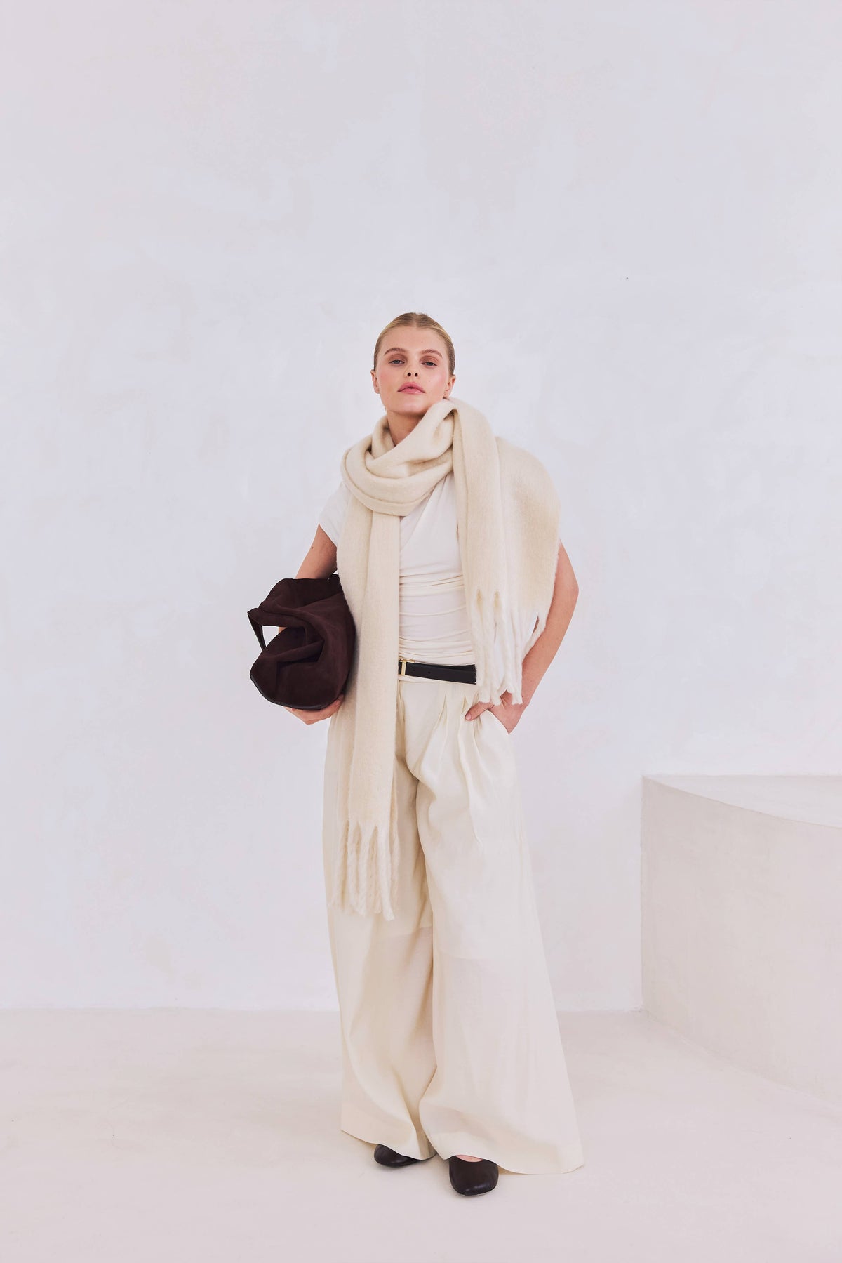 The Reykjavik Scarf - 100% Recycled - Pebble Beige