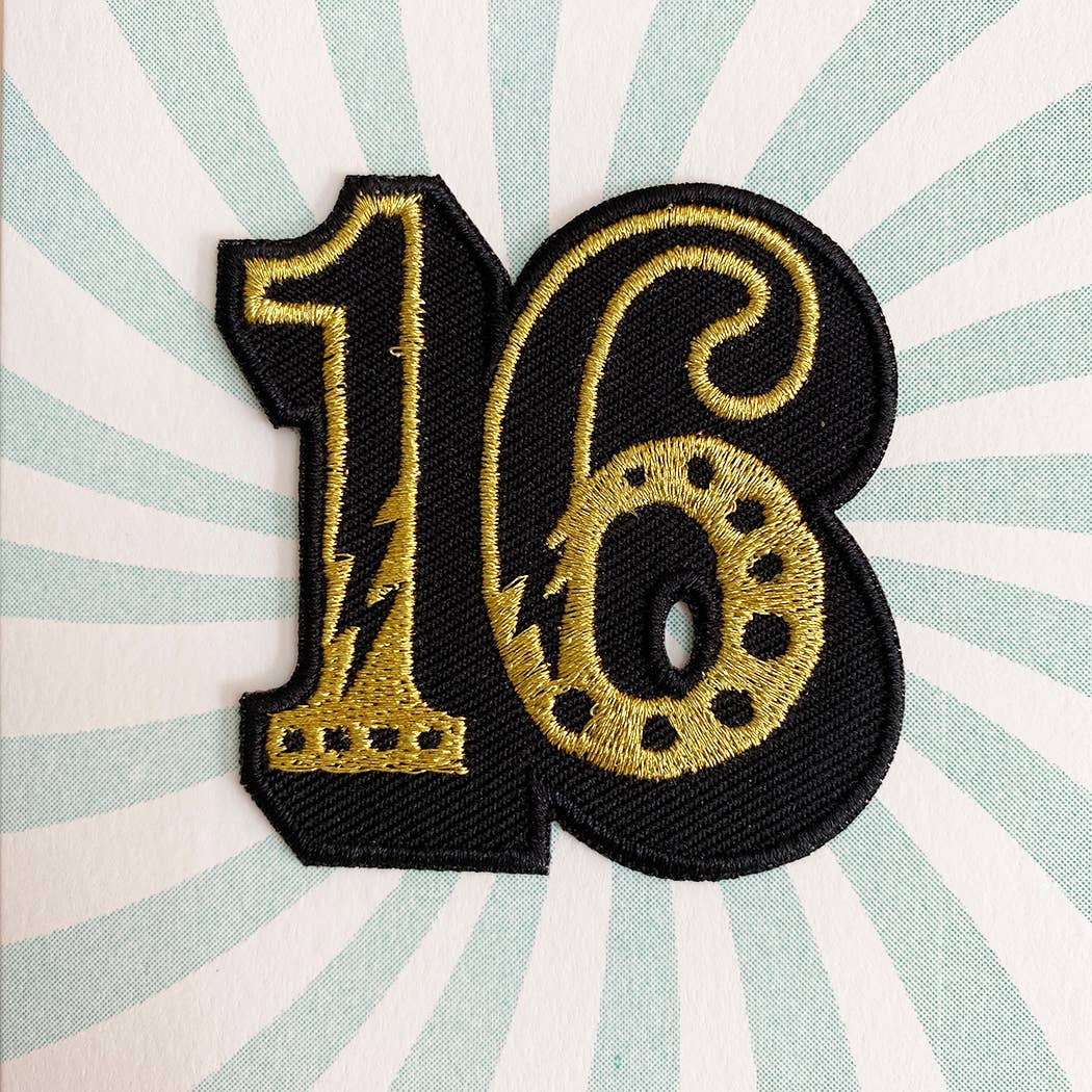 16 Year Old - Iron on Patch Birthday Card