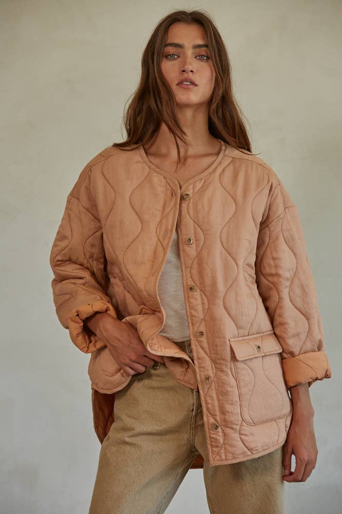 LILY BREE - Pink Quilted Jacket