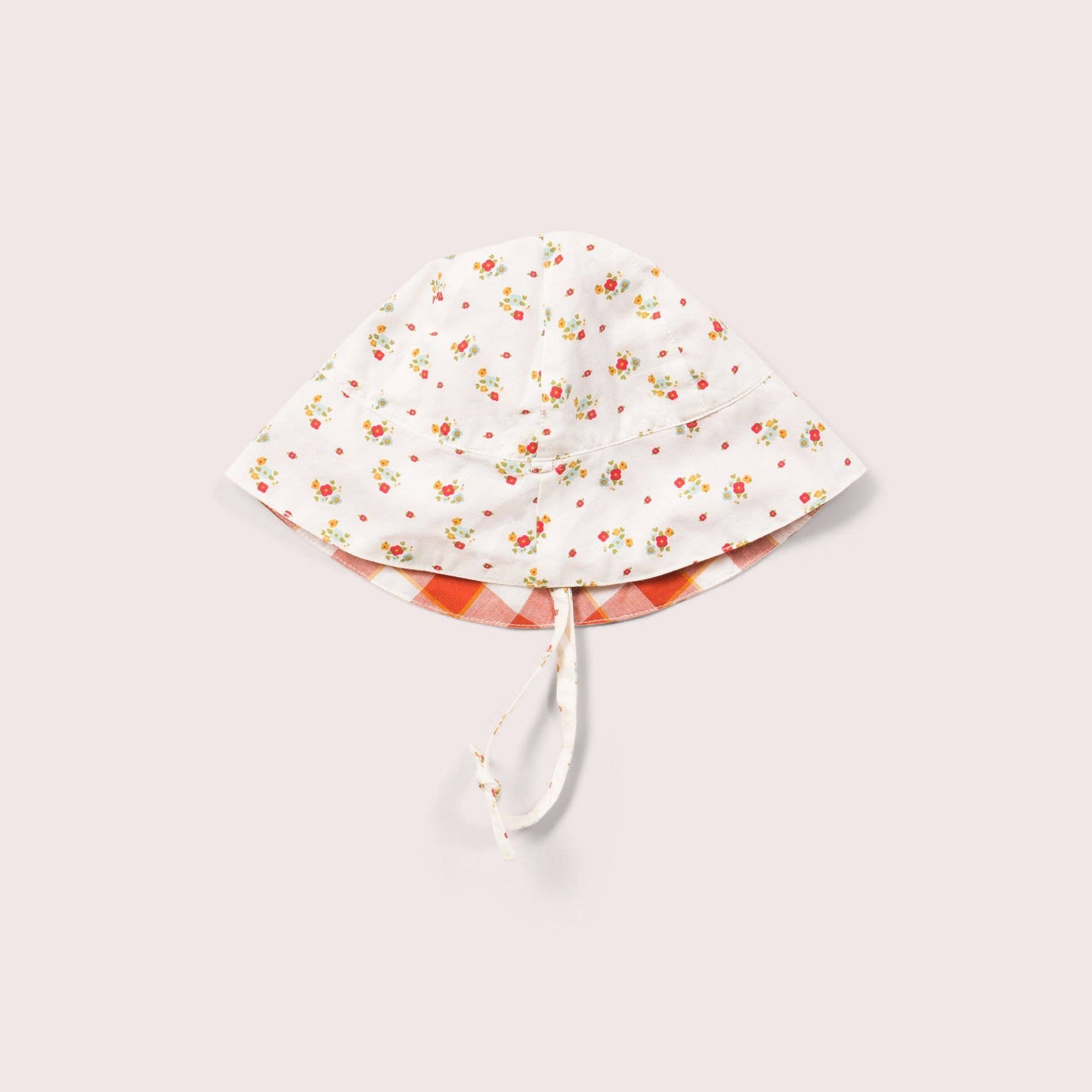 Gingham/Spring Flowers Reversible Sunhat
