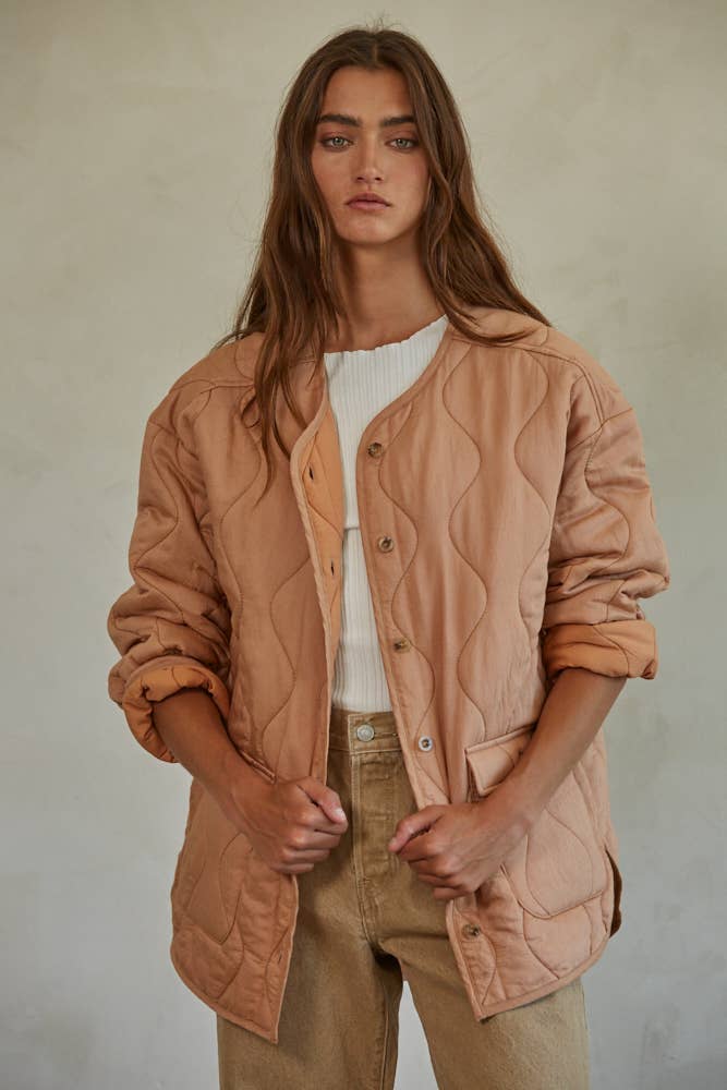 LILY BREE - Pink Quilted Jacket