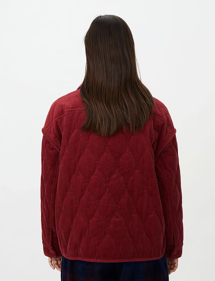 MaTalyra  Quilted Jacket - Tibetan Red