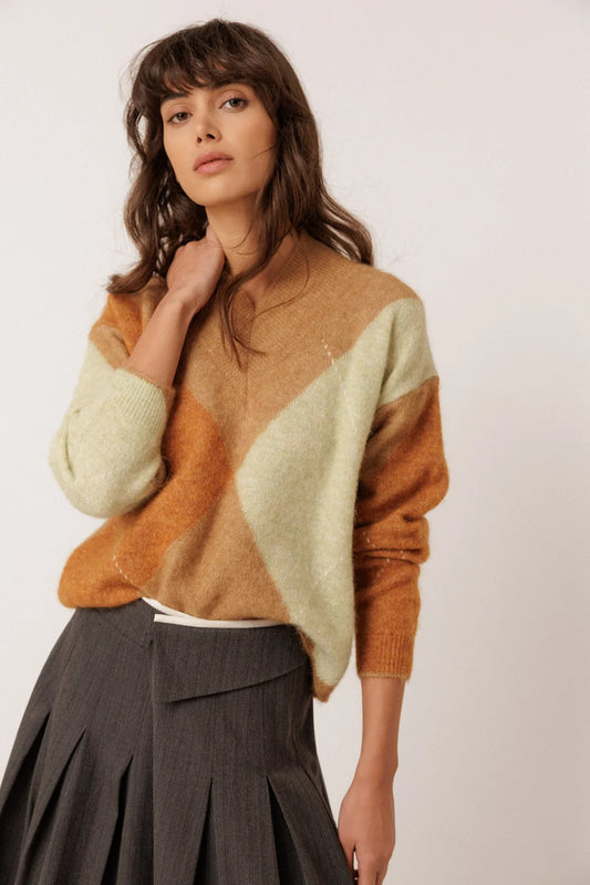 Alpaca Maxi-Diamond Intarsia Jumper