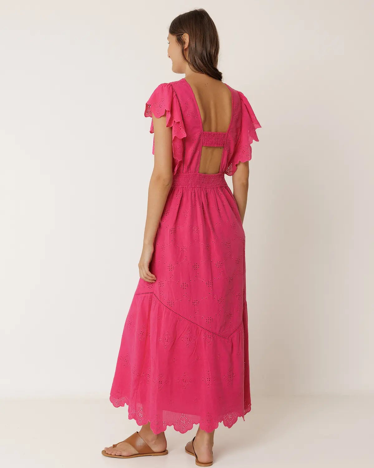 Swiss Embroidered Maxi Dress
