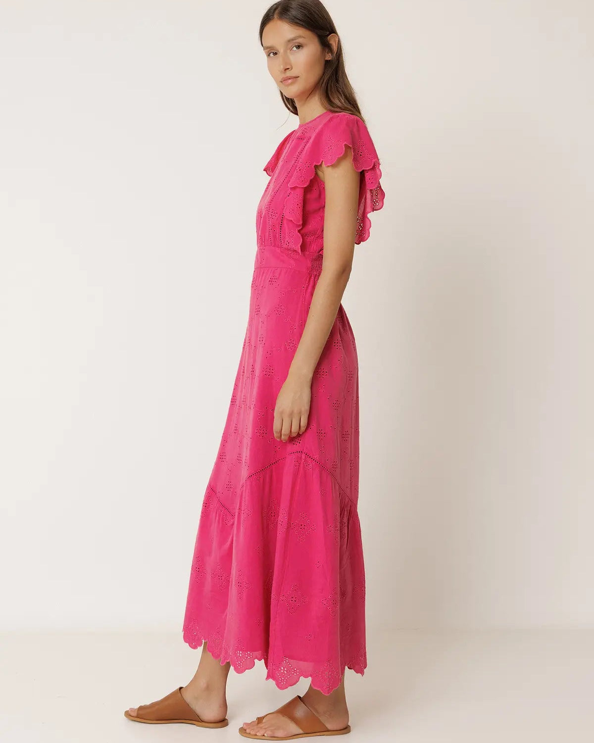 Swiss Embroidered Maxi Dress